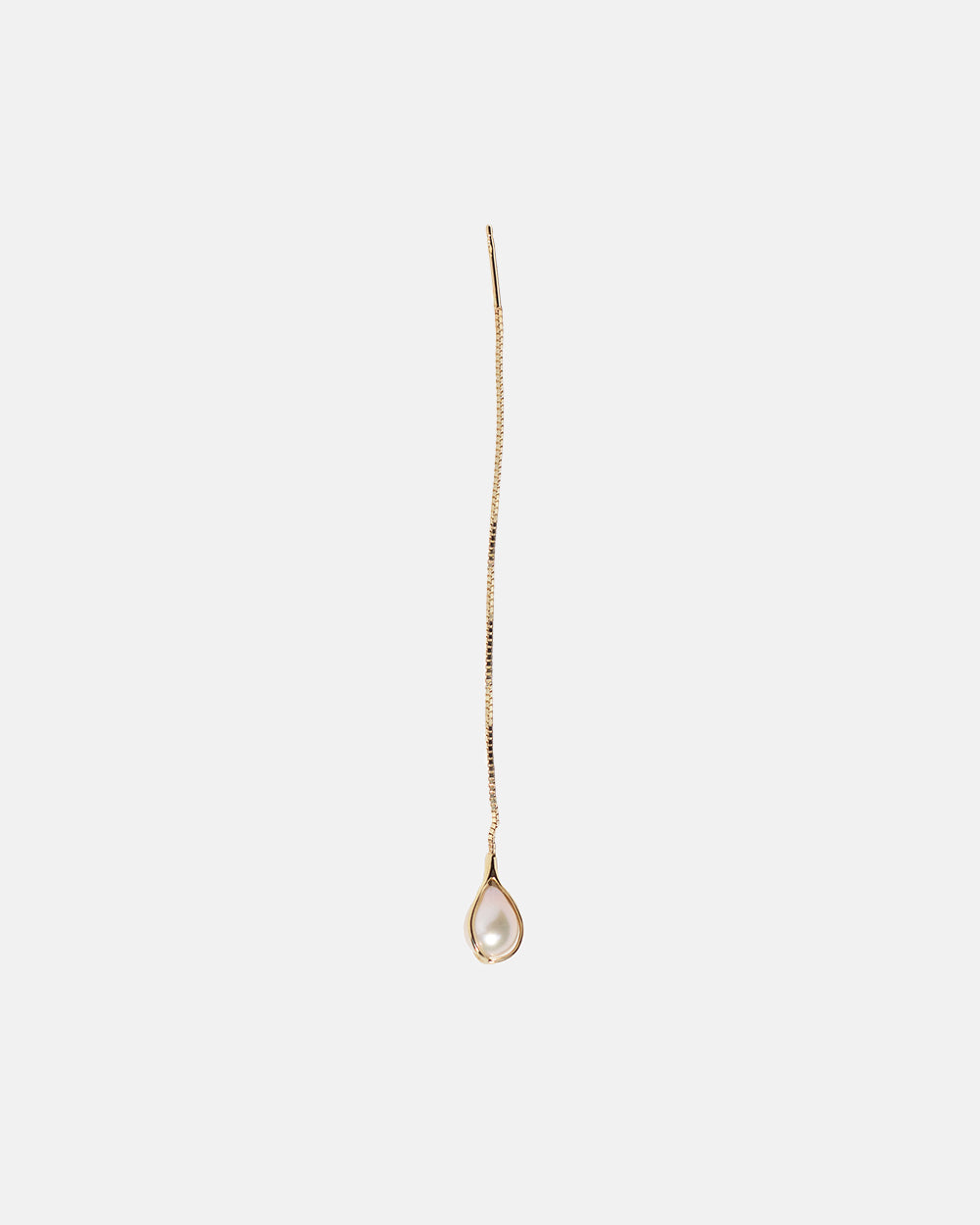 Pearl Threader Earring [14K Gold]