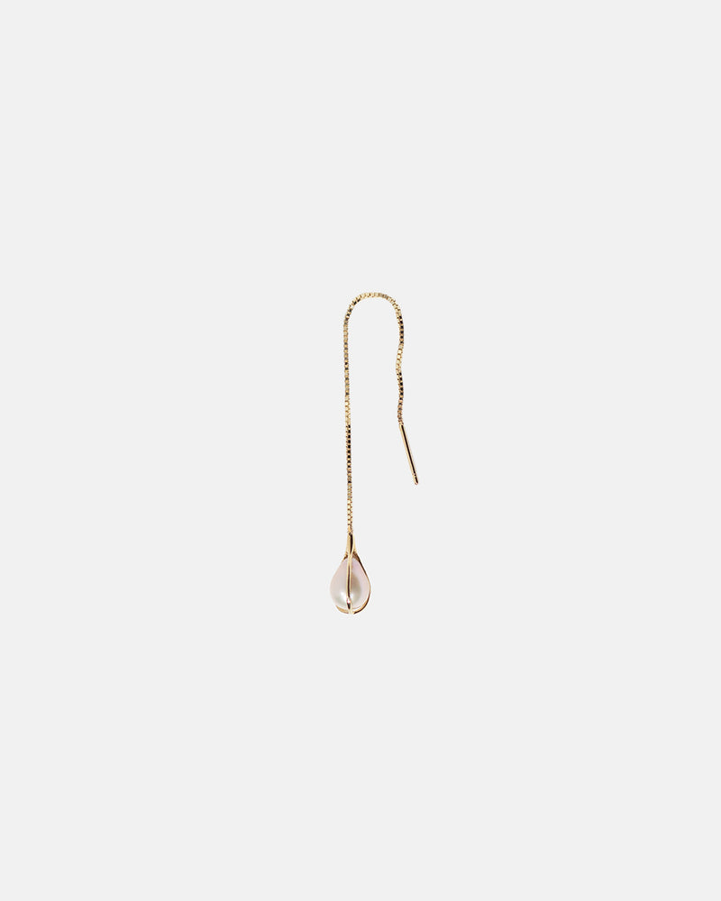 Pearl Threader Earring [14K Gold]