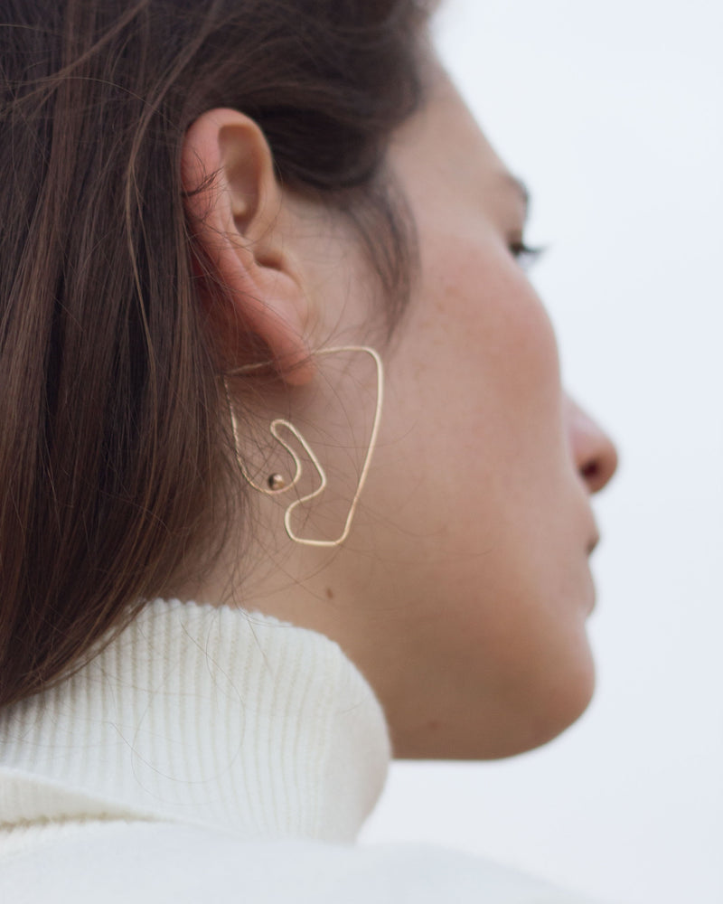 Deconstructed Nude Earring