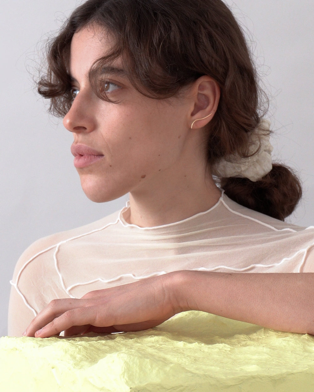 Calligraphic Ear Climbers [14K Gold]